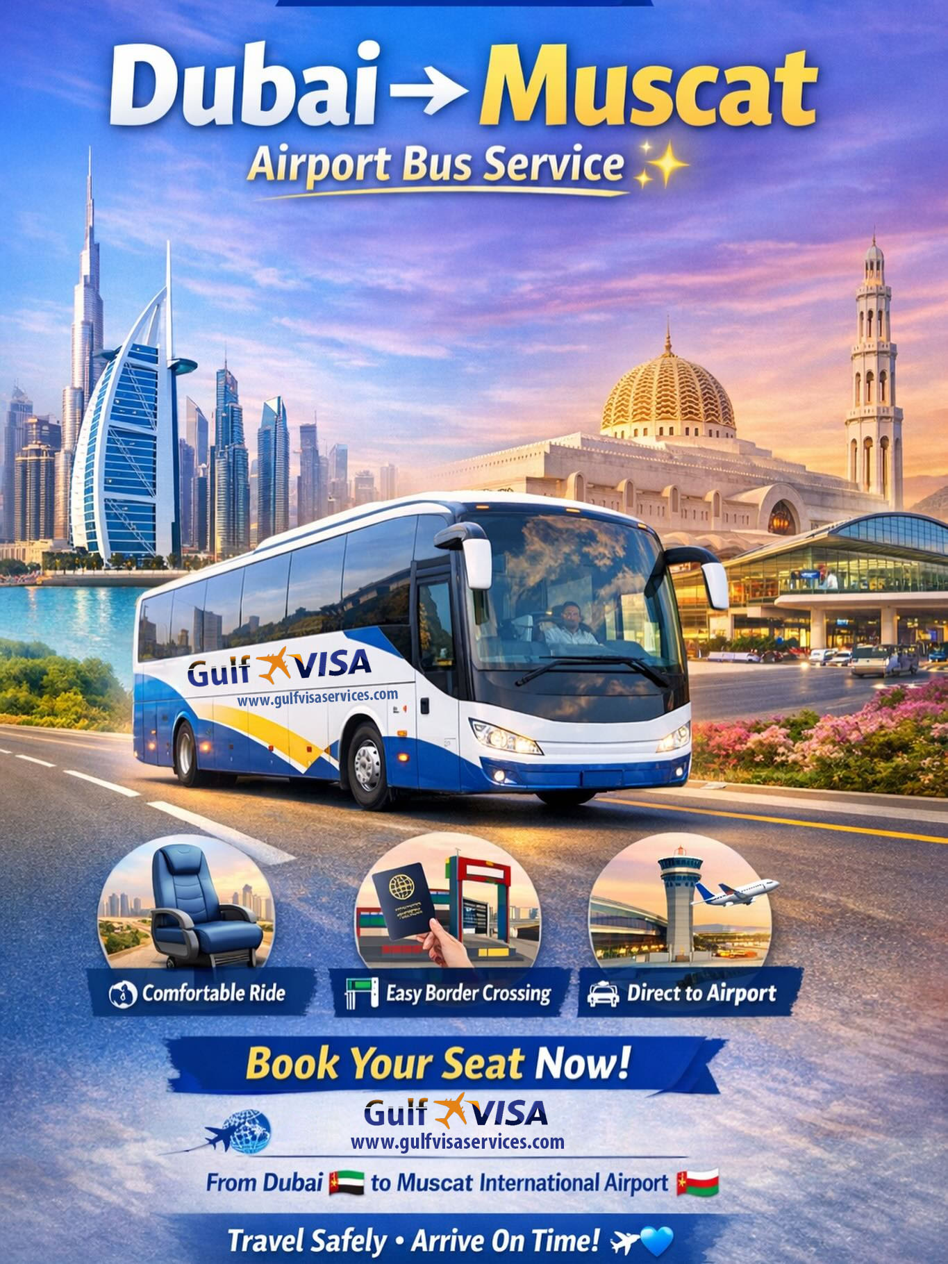 Dubai to Muscat Airport by Bus